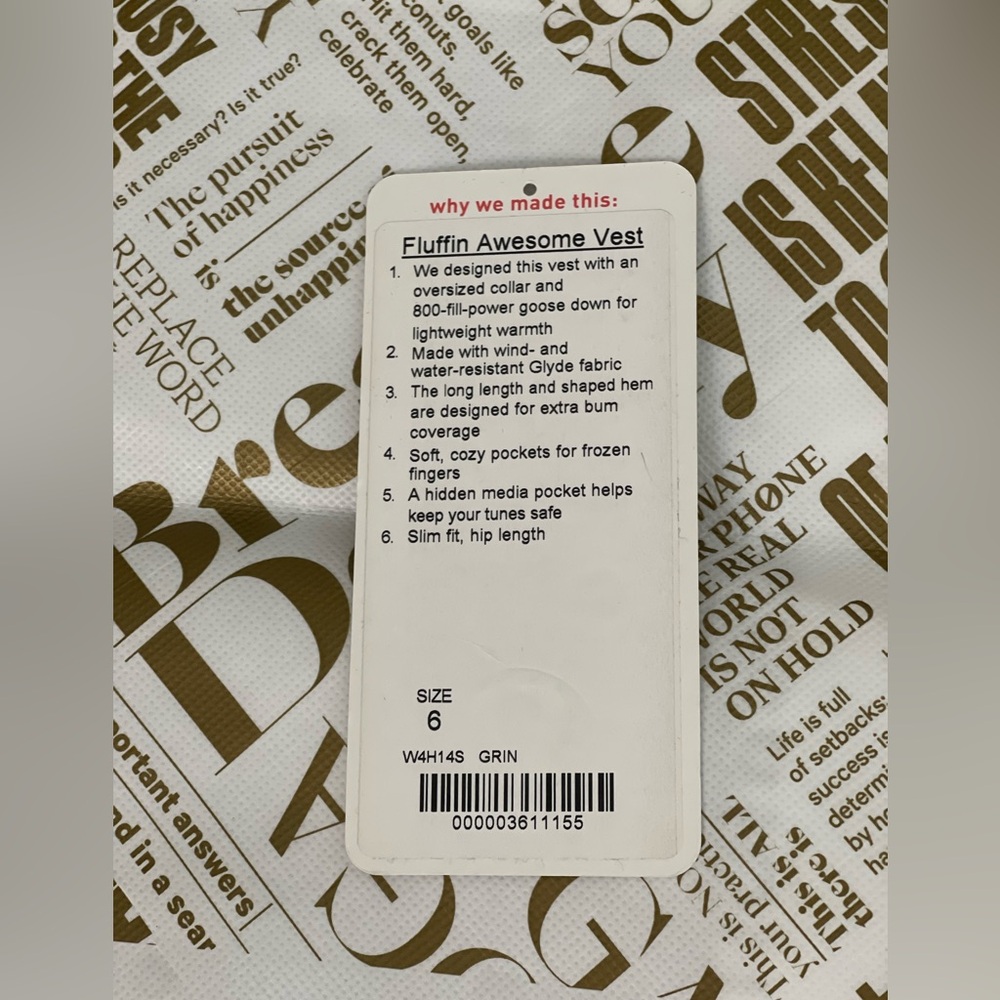 Lululemon puffer vest - Picture 6 of 9